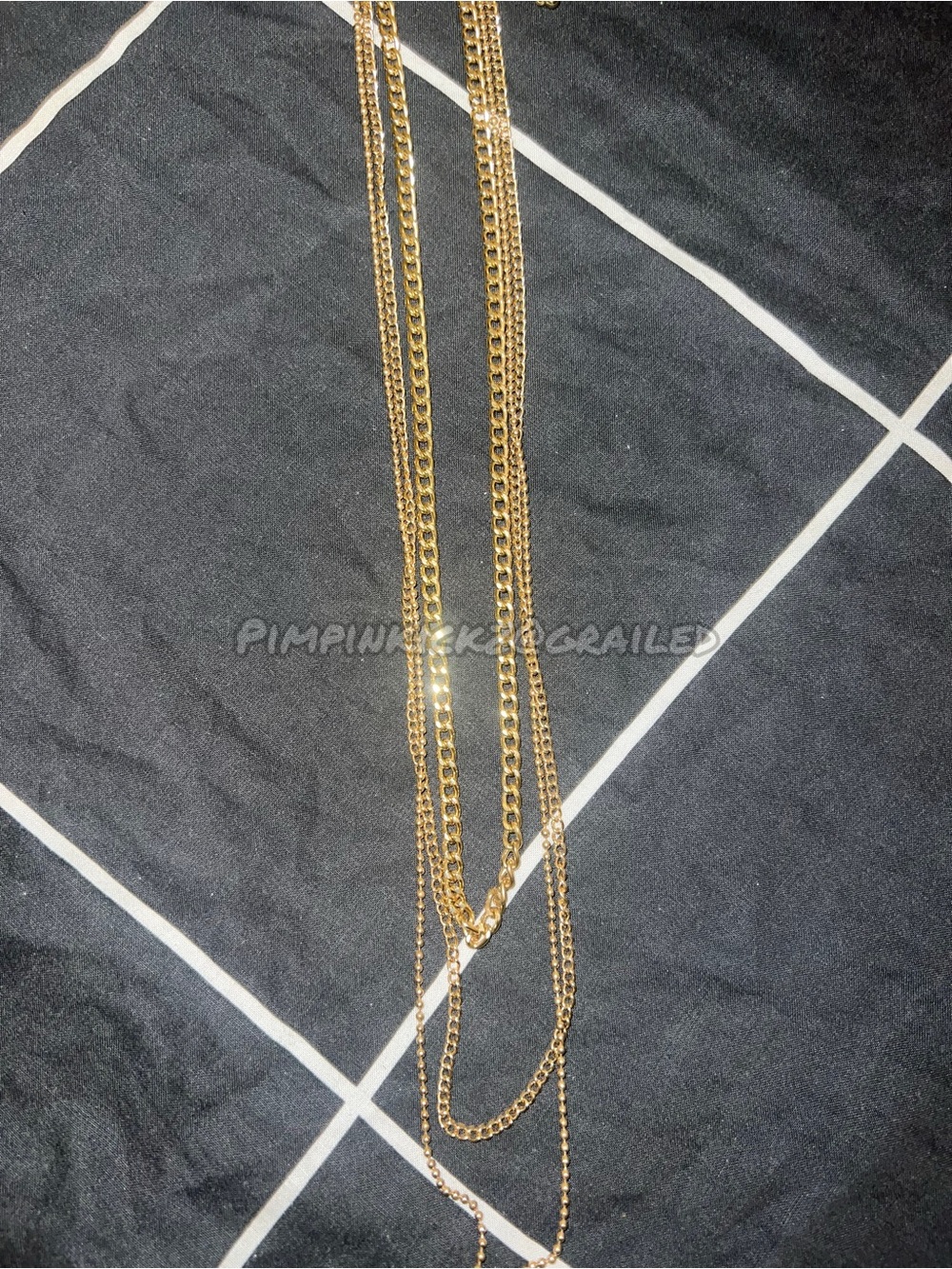 ASOS gold gathered necklace